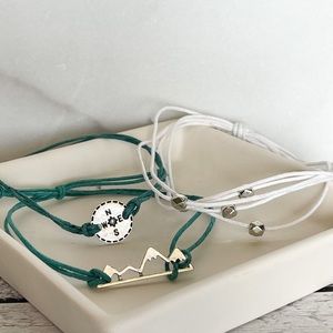 adjustable 3 piece bohemian bracelet gift set